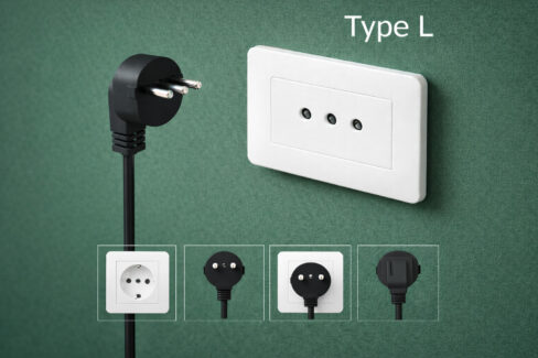 gniazdko elektryczne typ L