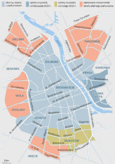strefa płatnego parkowania w Warszawie
